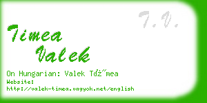 timea valek business card